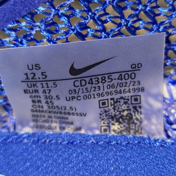 Nike Air Zoom Victory Racer Men's Sz 12.5 Blue Track & Field Shoes (CD4385-400) - Picture 8 of 9